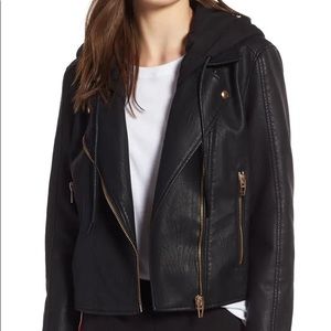 BLANKNYC Moto Jacket with Removable Hood